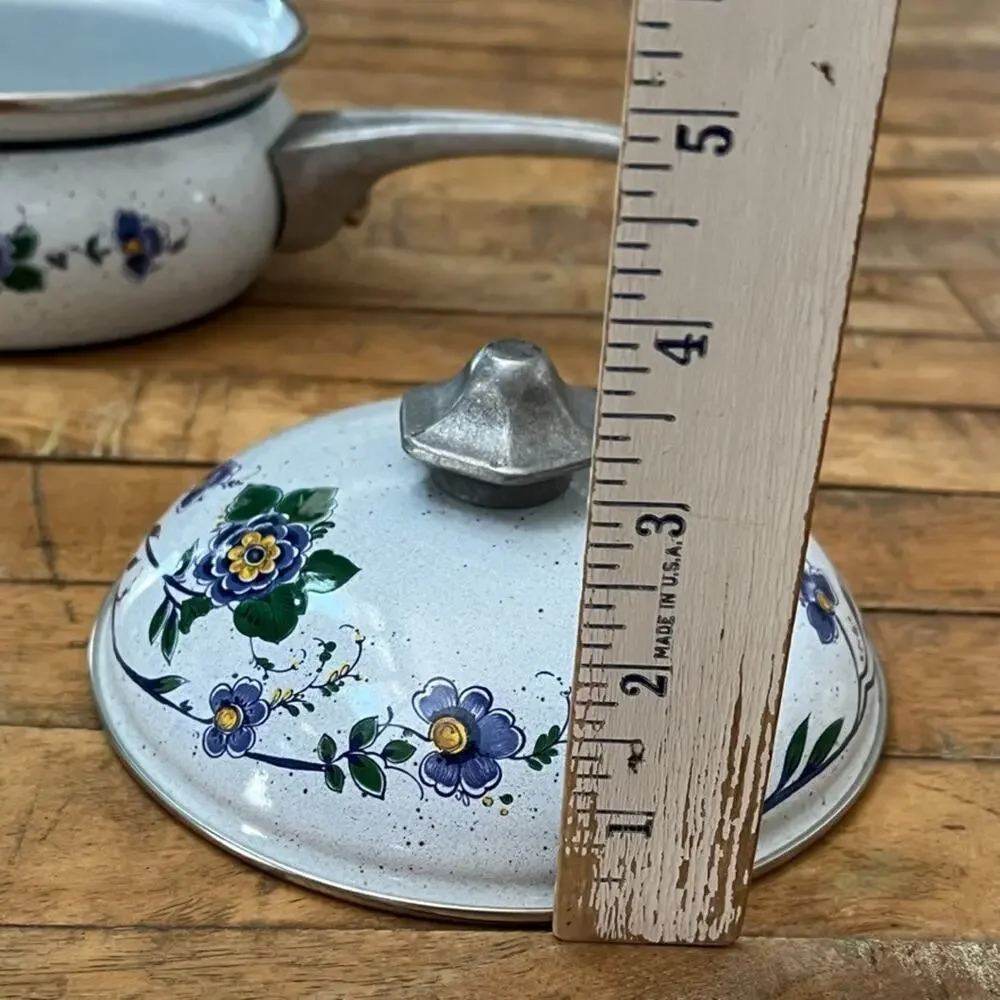 Vintage Asta Germany Enamel Cookware Saucepan t 6.5